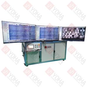 Online dual glass panel EL + AOI tester